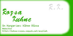 rozsa kuhne business card